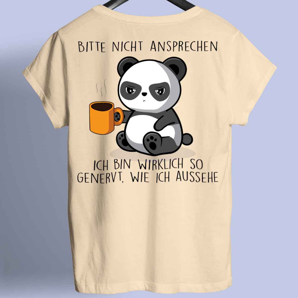 Genervt Cute Panda - Shirt Unisex Rückendruck
