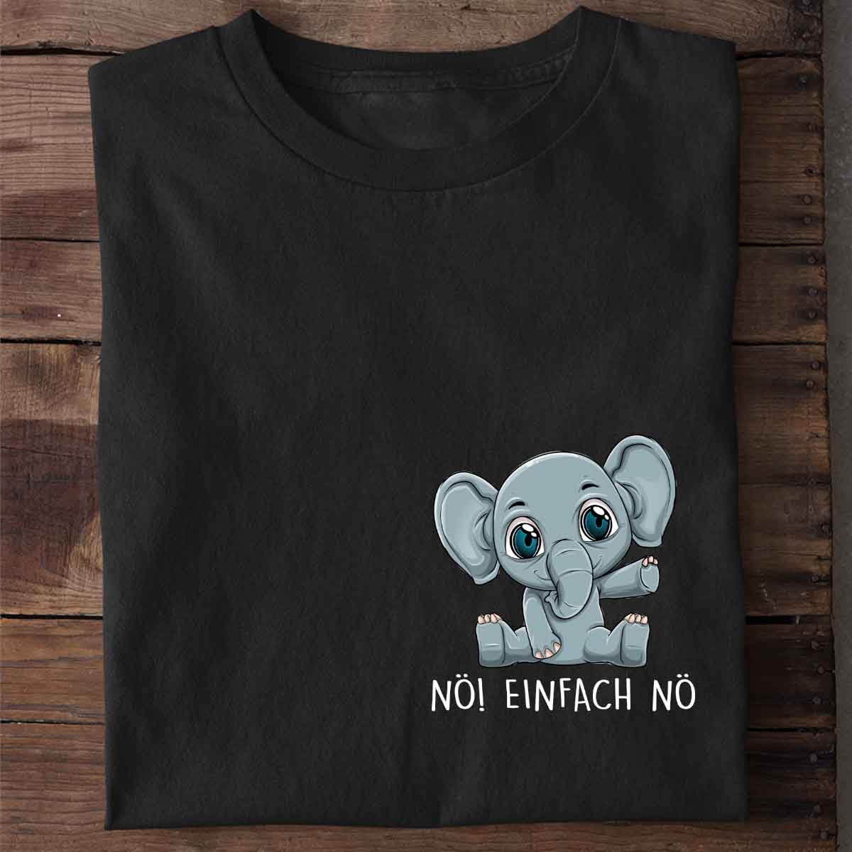 Nö! Baby Elefant Brust –  Shirt Unisex
