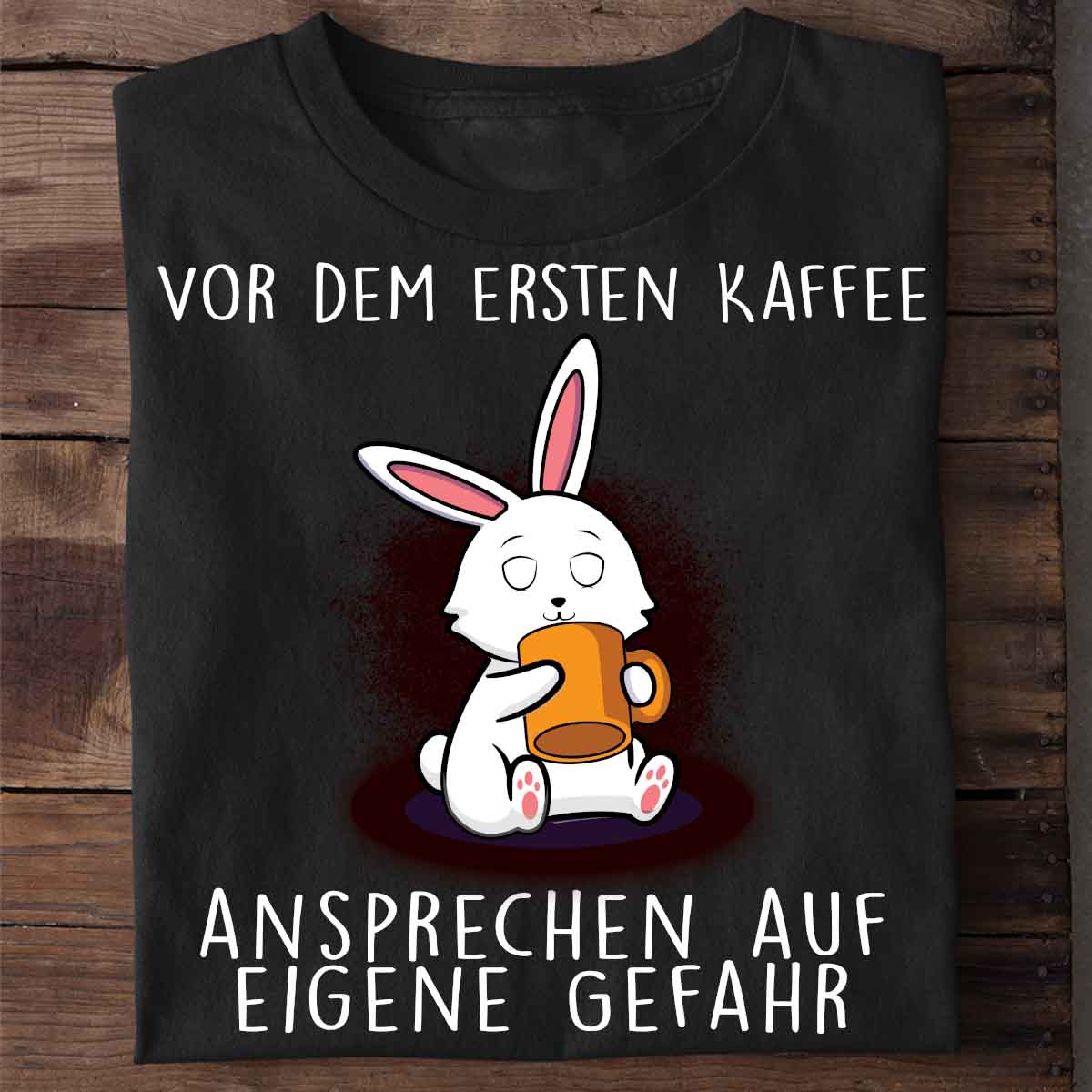 Ansprechen Kaffee Bunny - Shirt Unisex