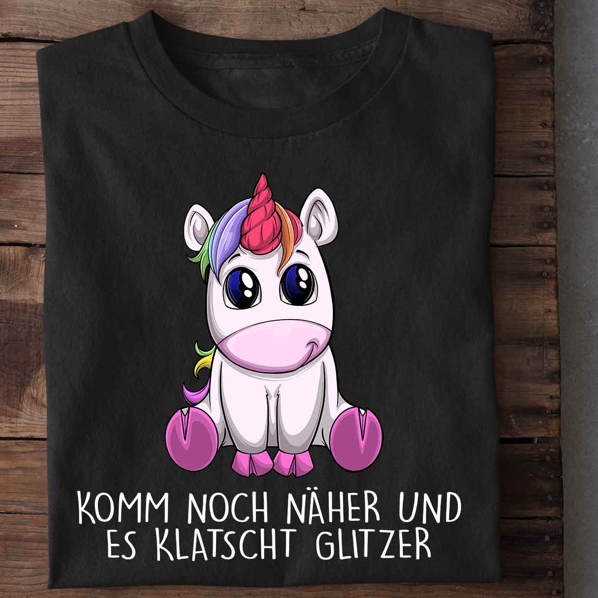 Glitzer Einhorn - Shirt