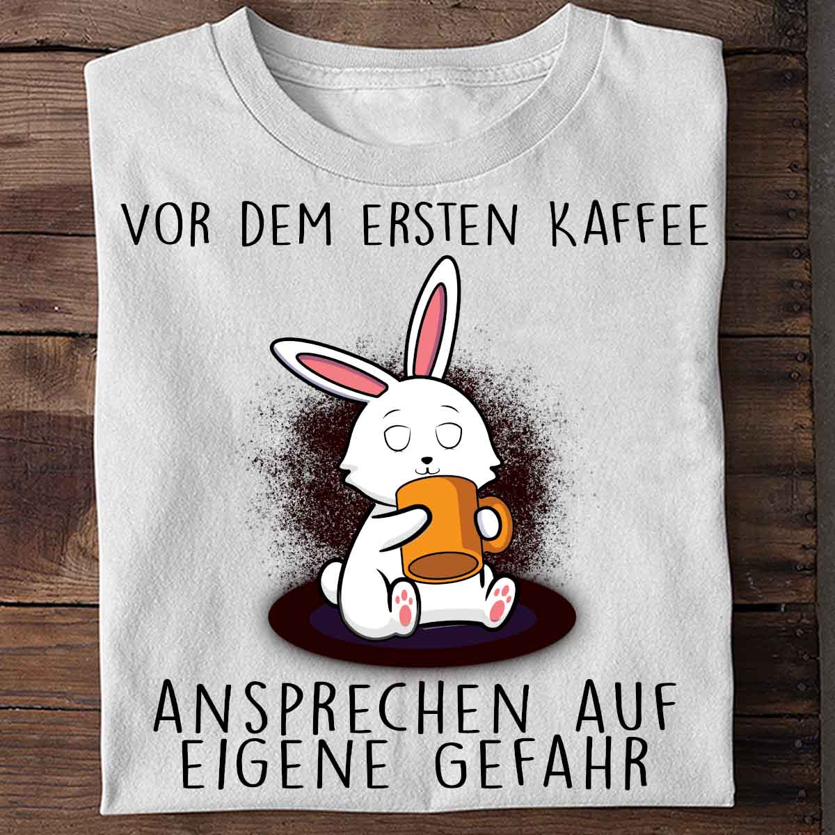 Ansprechen Kaffee Bunny - Shirt Unisex