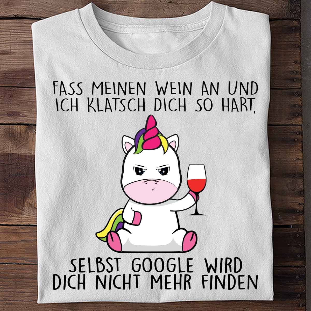 Wein Cute Einhorn - Shirt Unisex