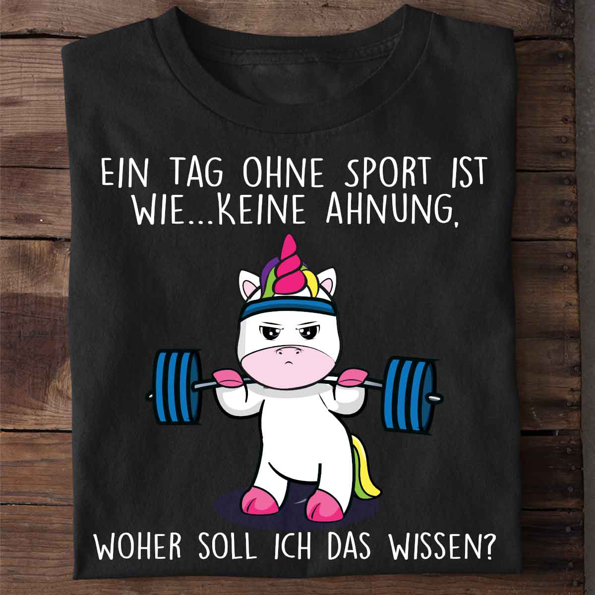 Ohne Sport Cute Einhorn - Shirt Unisex