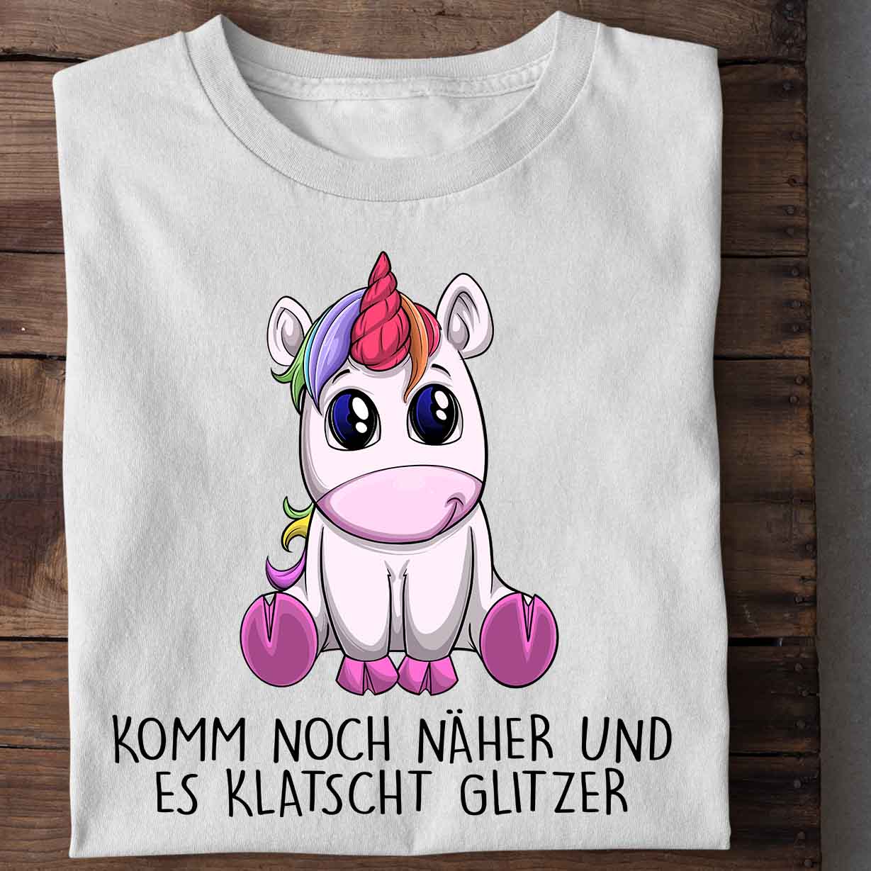 Glitzer Einhorn - Shirt