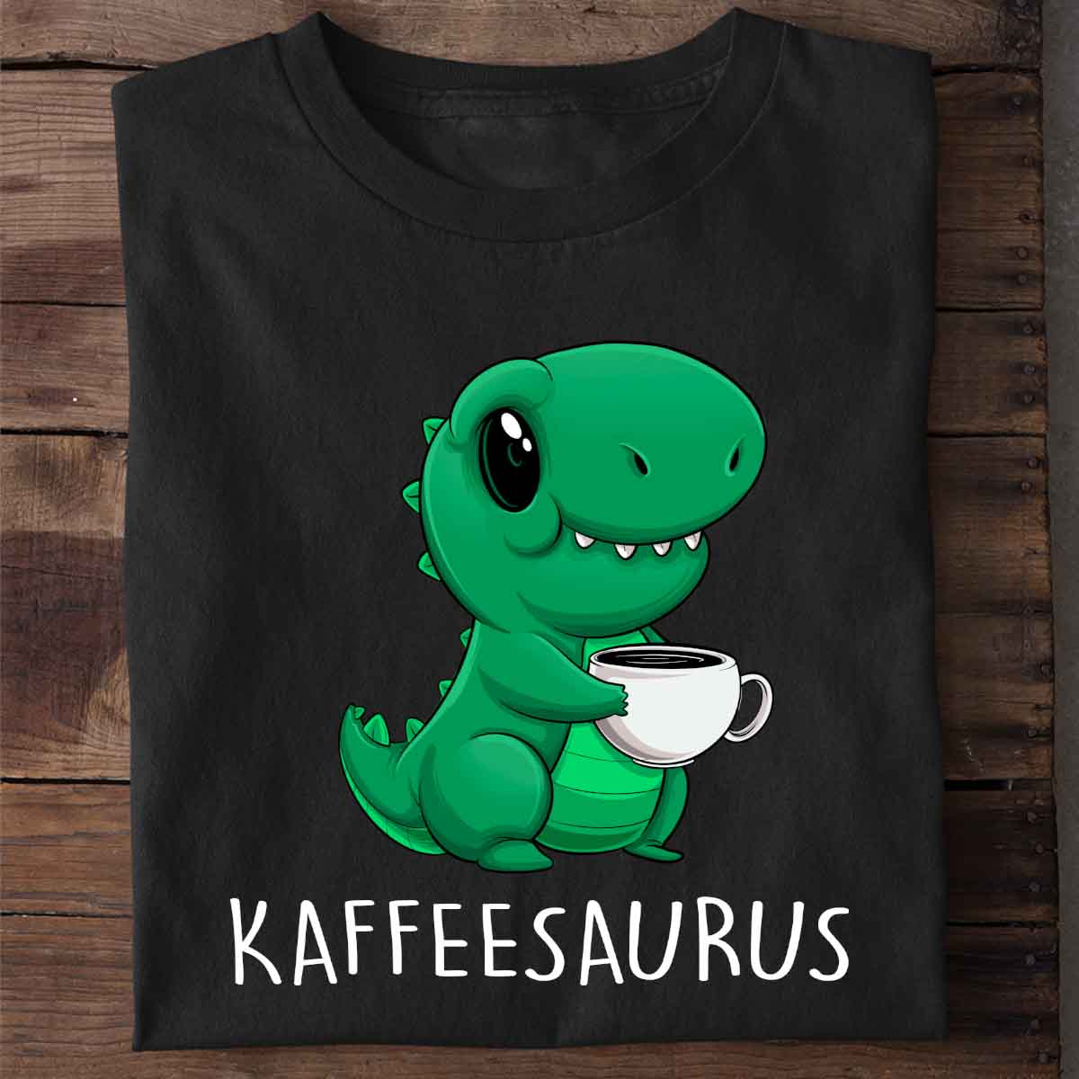 Kaffeesaurus Cute Dino - Shirt Unisex