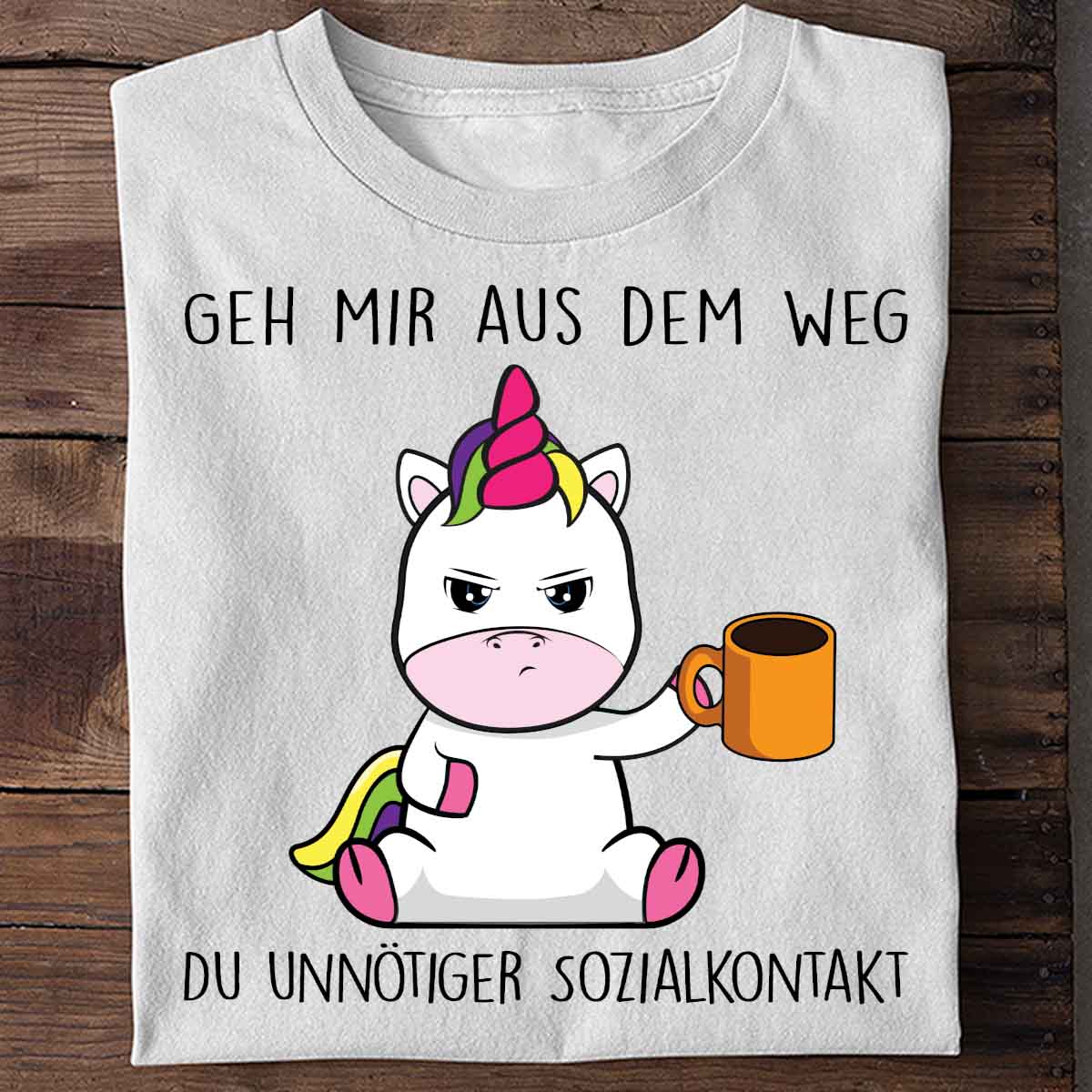 Sozialkontakt Cute Einhorn - Shirt Unisex