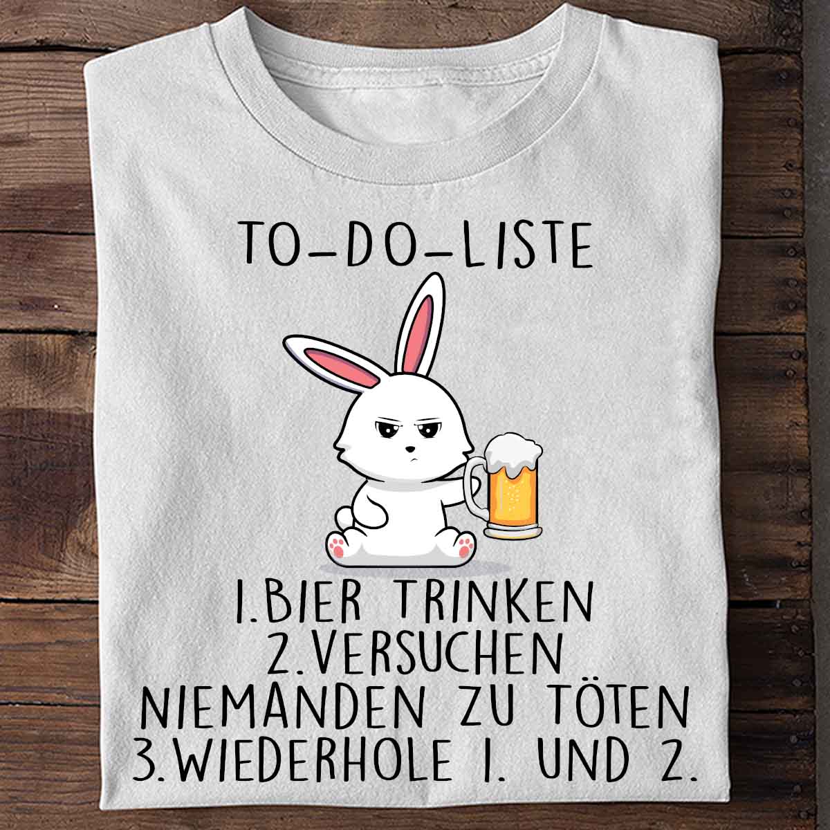 To-Do Bier Bunny - Shirt Unisex