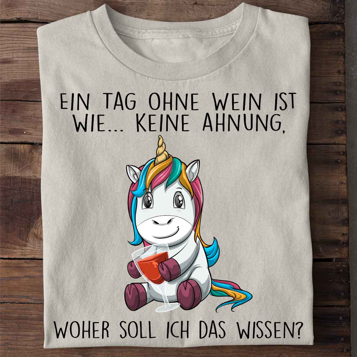Ohne Wein Weinhorn - Shirt Unisex