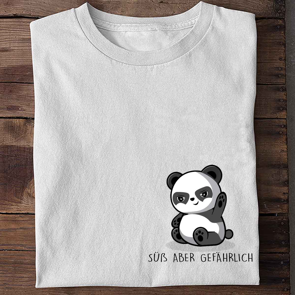 Gefährlich Panda - Shirt Unisex Brust