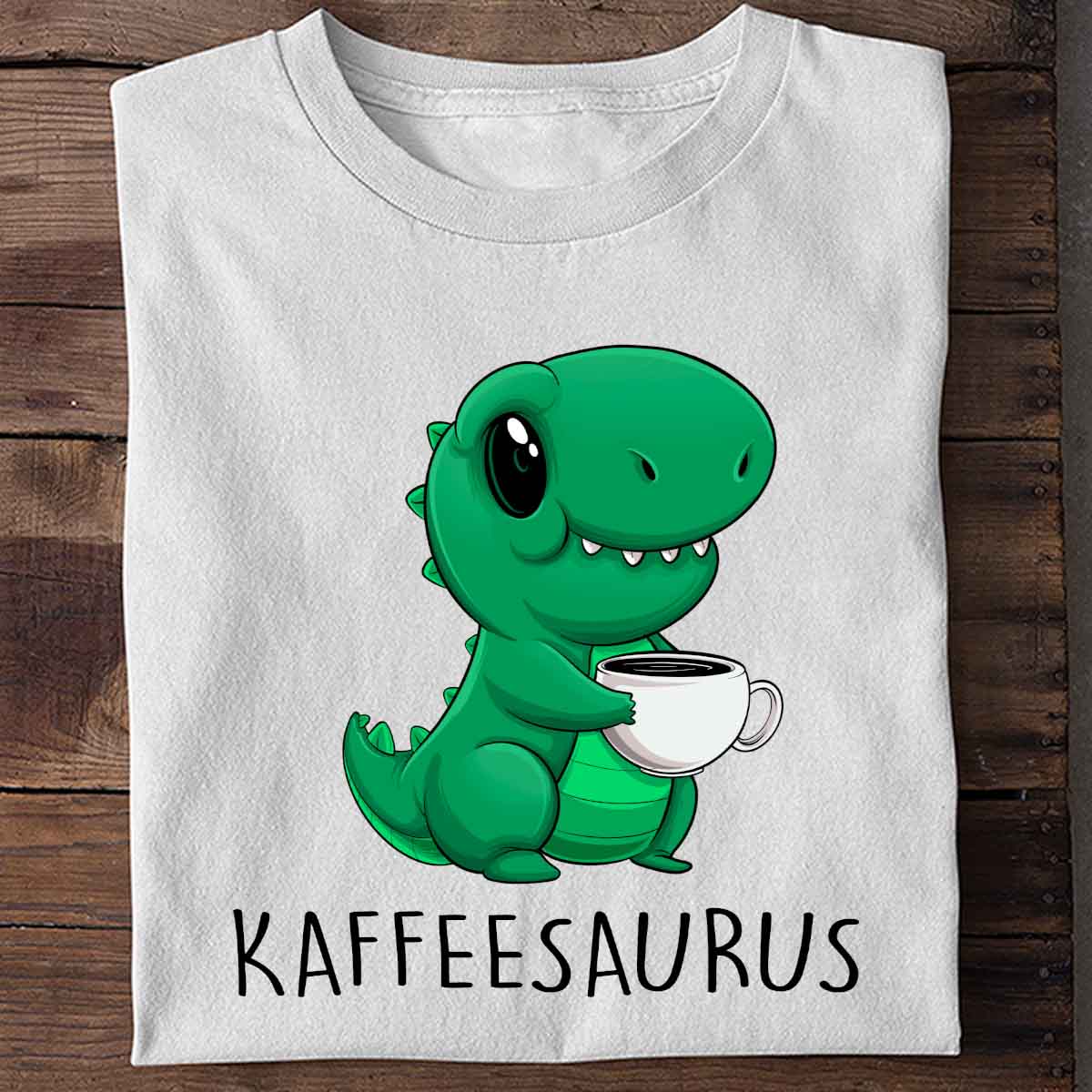 Kaffeesaurus Cute Dino - Shirt Unisex