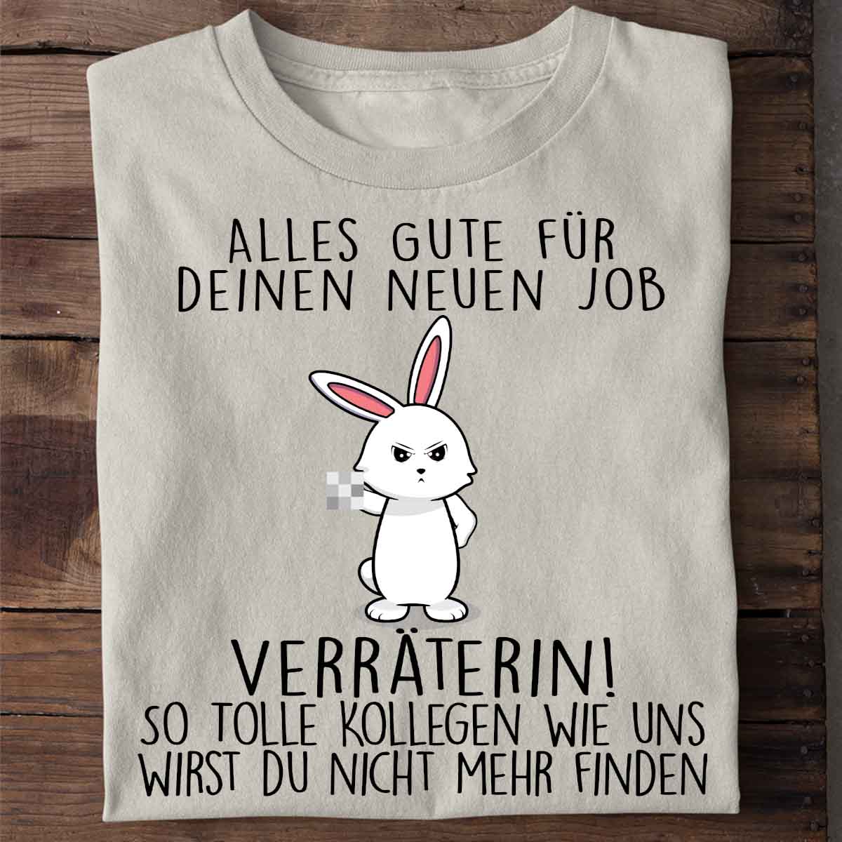 Verräterin Mittelfinger Bunny - Shirt Unisex