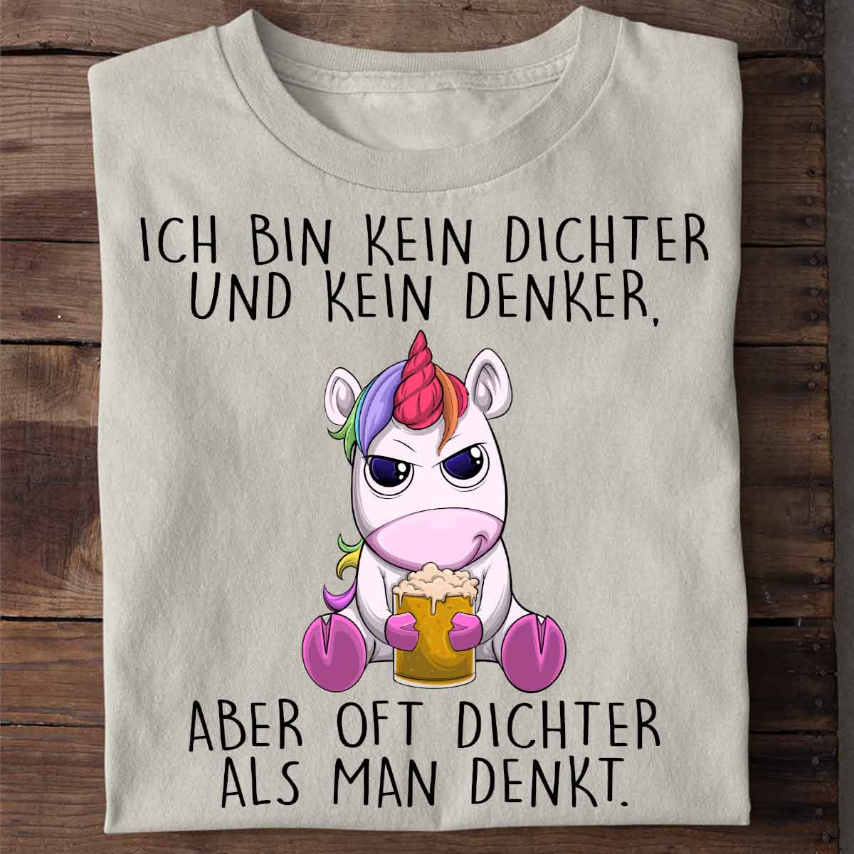 Dichter und Denker Einhorn - Shirt Unisex