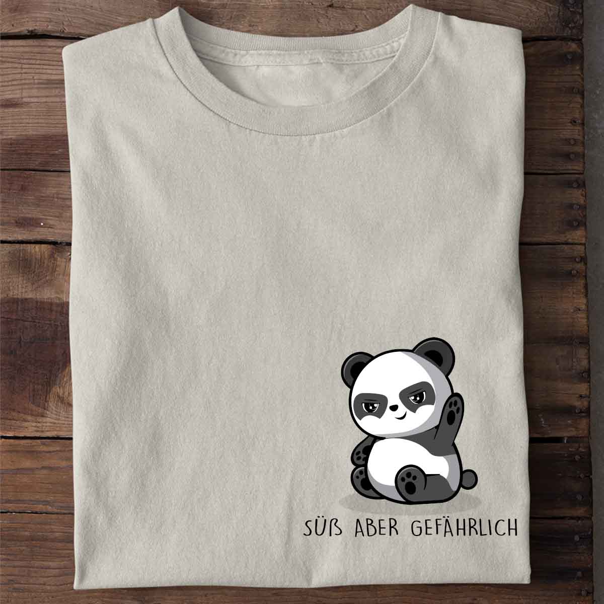 Gefährlich Panda - Shirt Unisex Brust