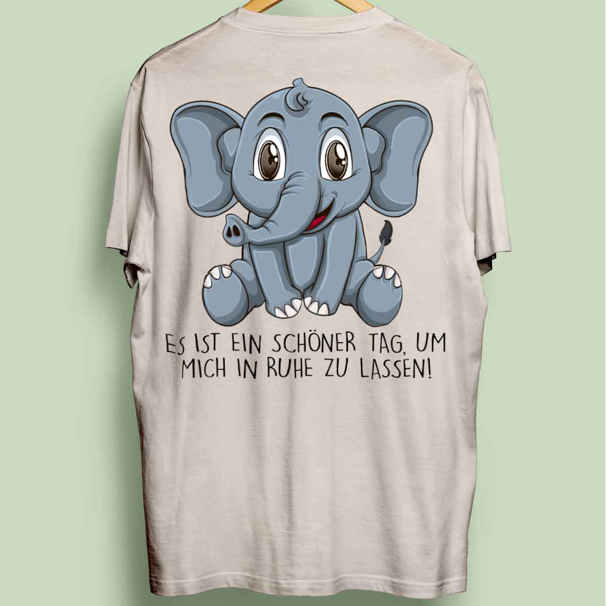 Ruhe Elefant - Oversize Shirt Unisex Rückendruck