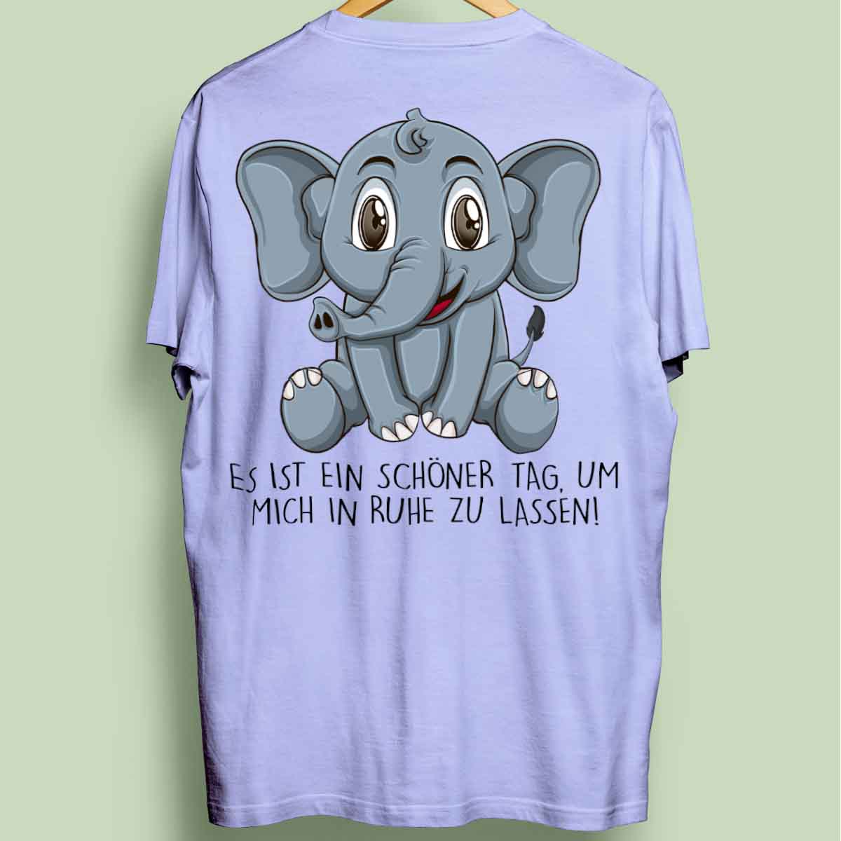 Ruhe Elefant - Oversize Shirt Unisex Rückendruck