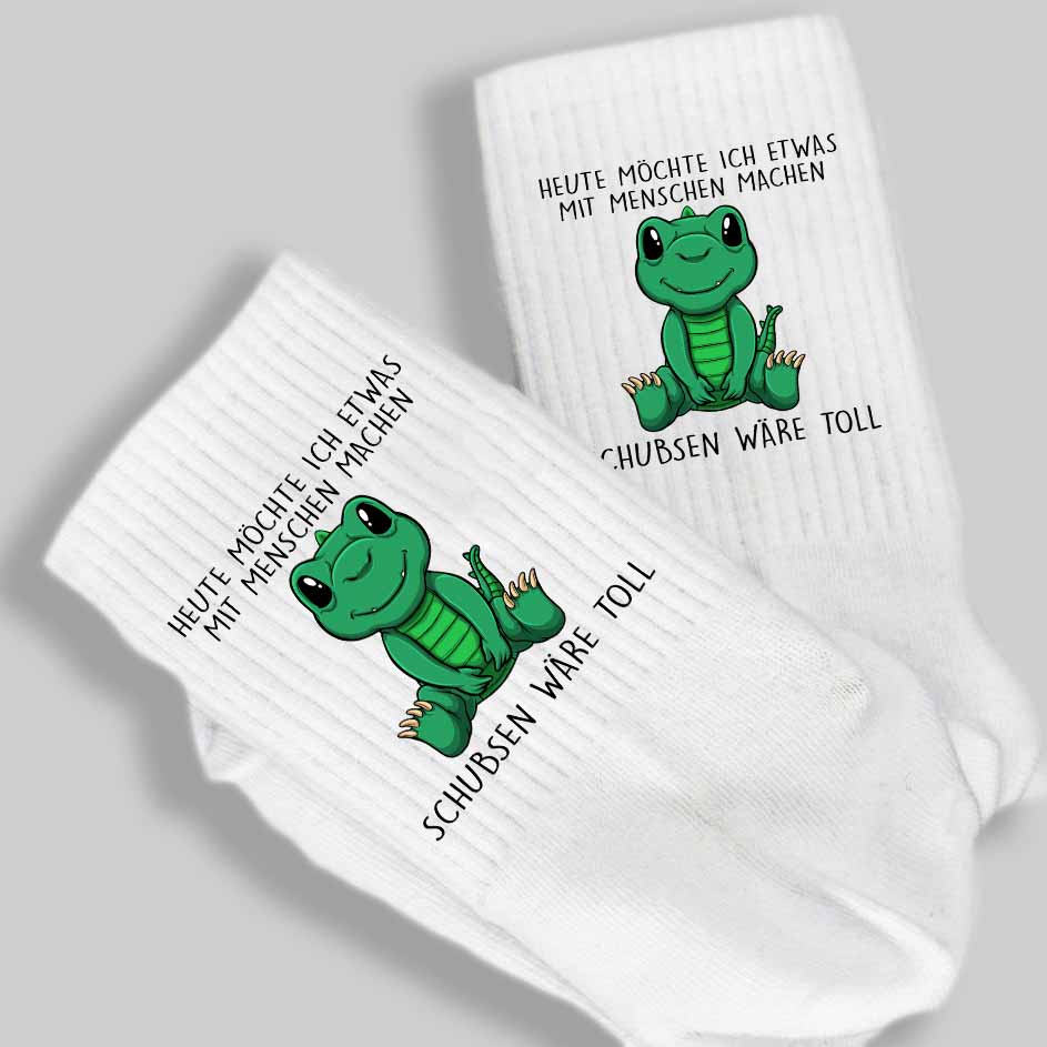 Schubsen Dinosaurier - Premium Socken Lang