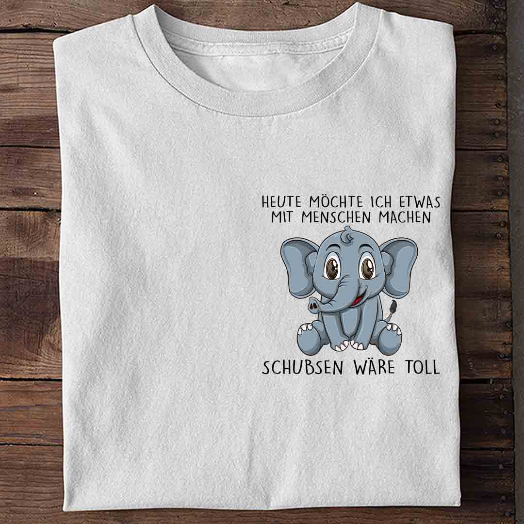 Schubsen Elefant Brust - Shirt Unisex