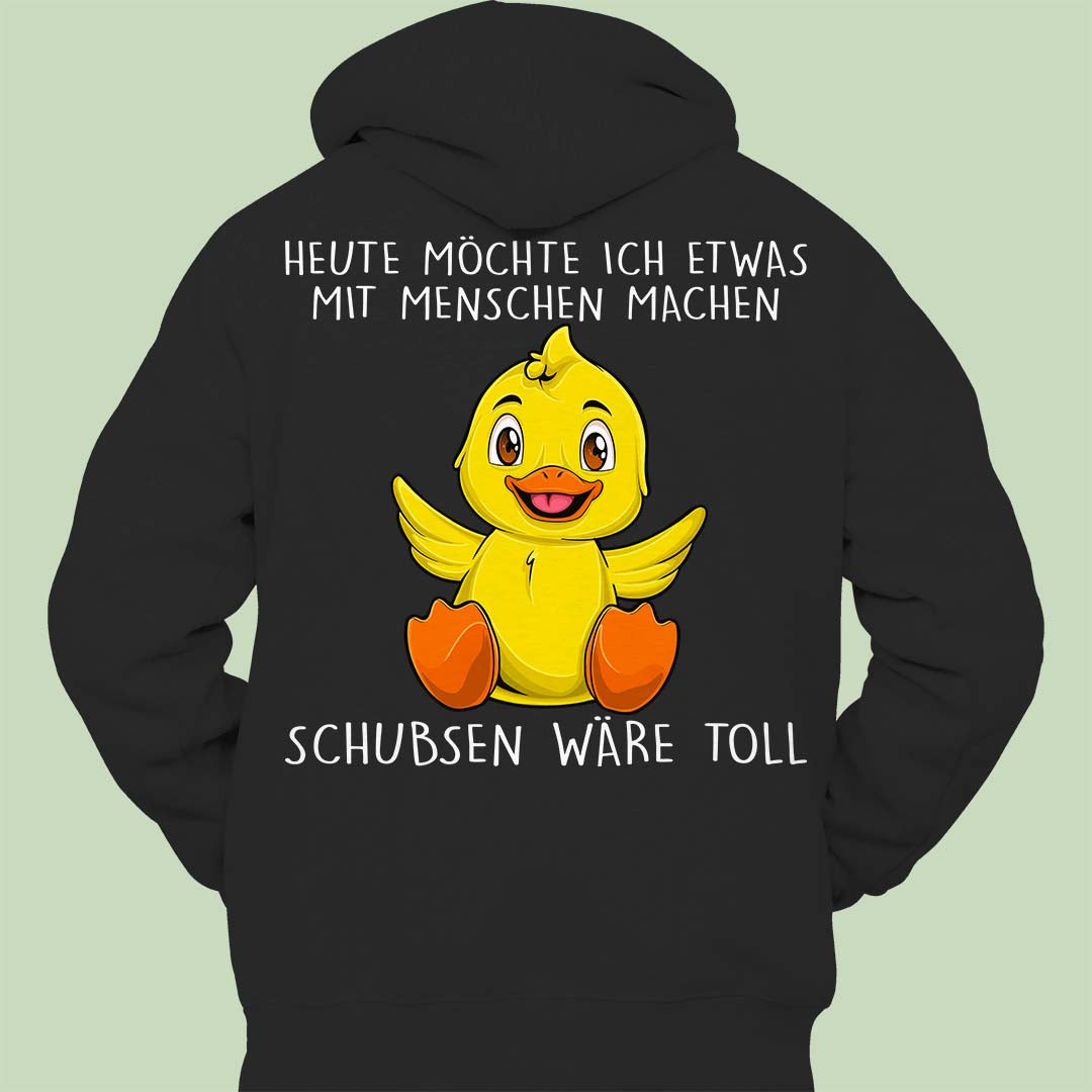 Schubsen Ente - Hoodie Unisex Rückendruck