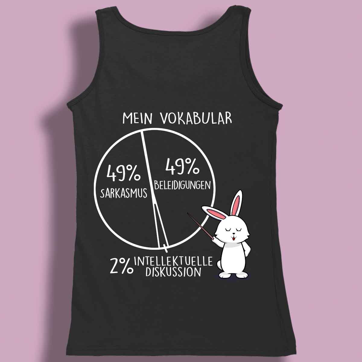 Vokabular Bunny - Premium Tanktop Rückendruck Damen