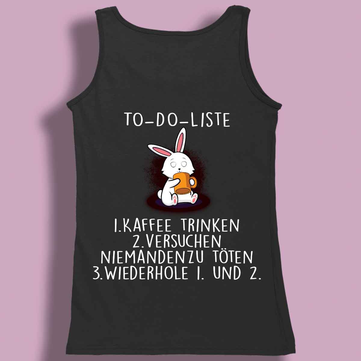 To-Do Bunny - Premium Tanktop Rückendruck Damen