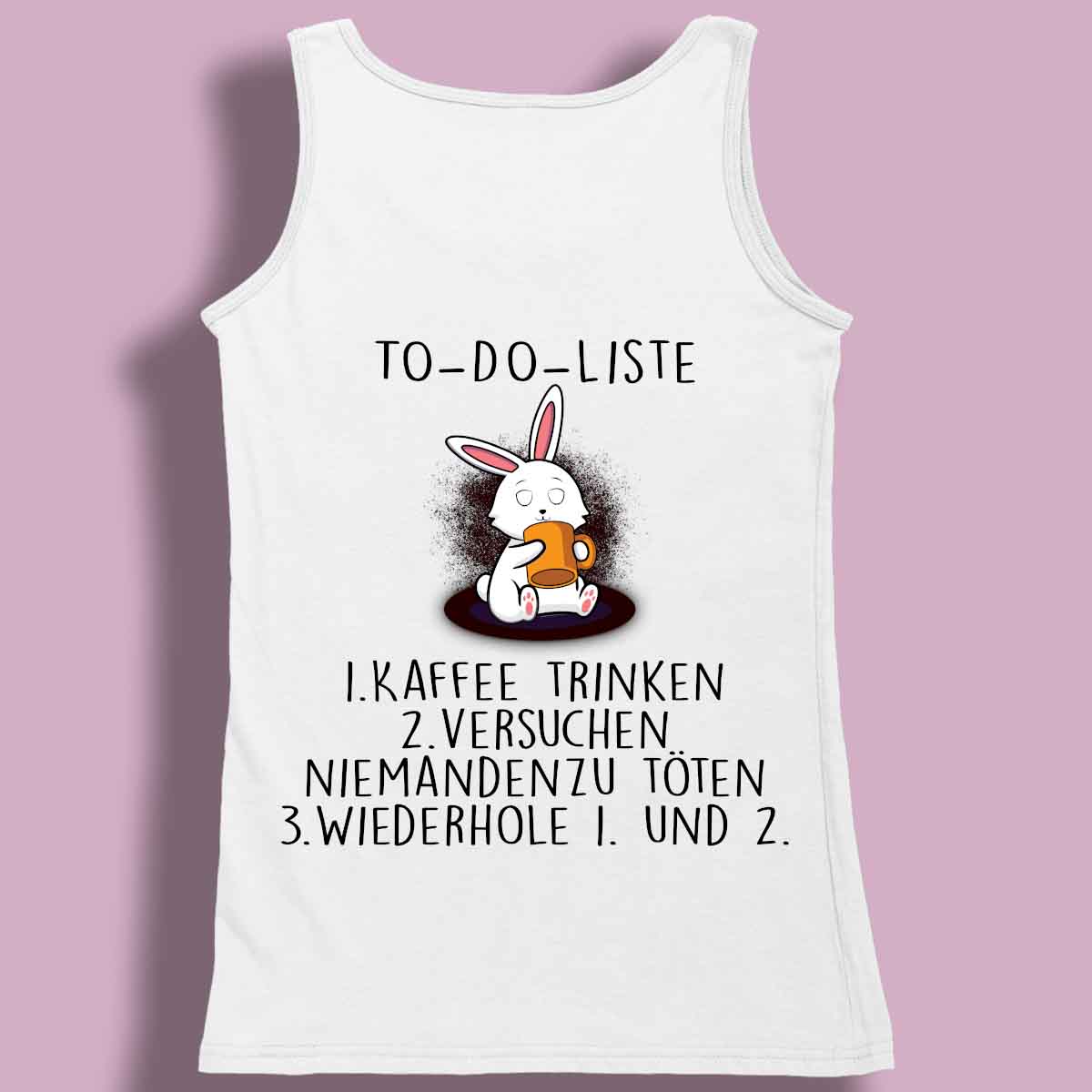 To-Do Bunny - Premium Tanktop Rückendruck Damen