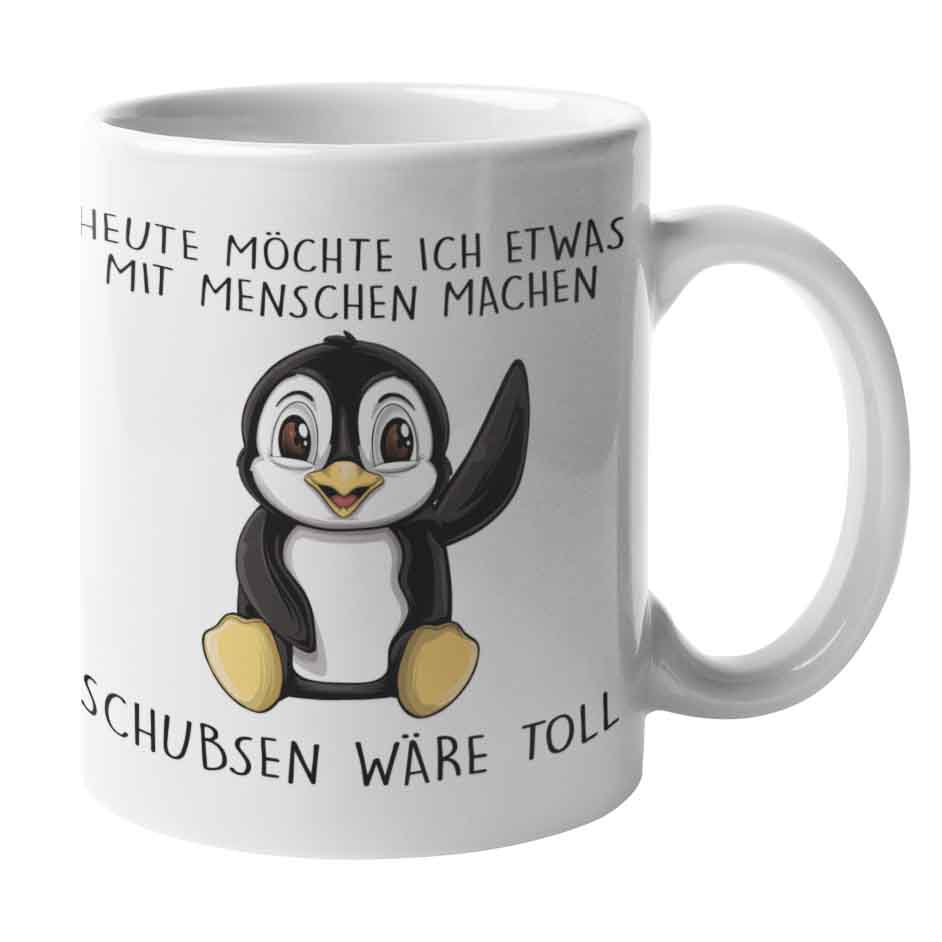 Schubsen Pinguin - Tasse