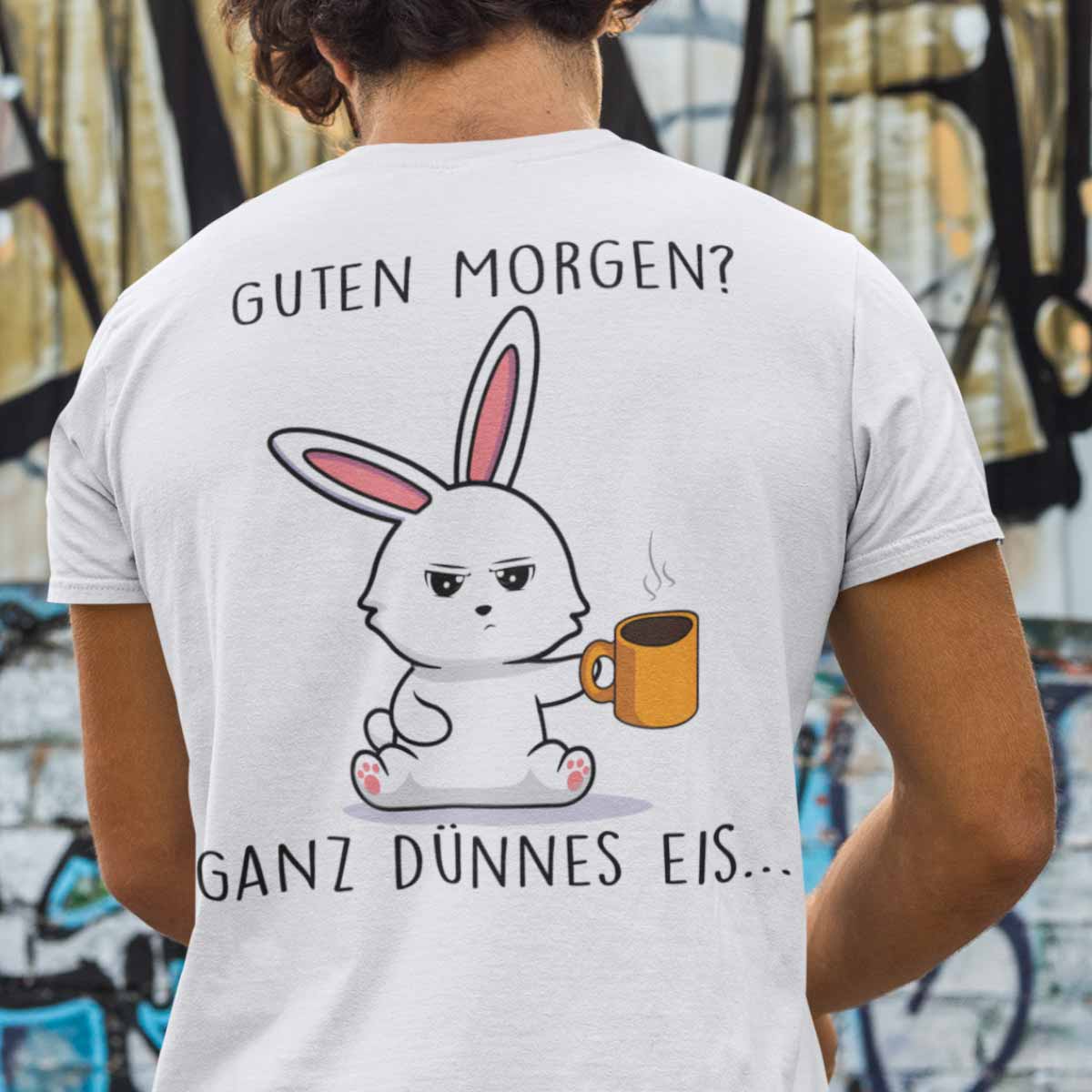 Guten Morgen Bunny - Shirt Unisex Rückendruck