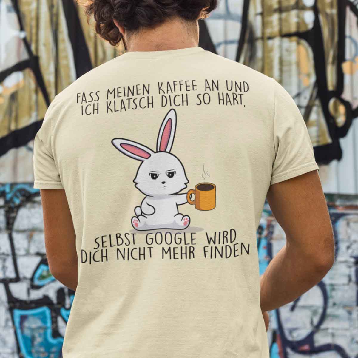 Google Bunny - Shirt Unisex Rückendruck