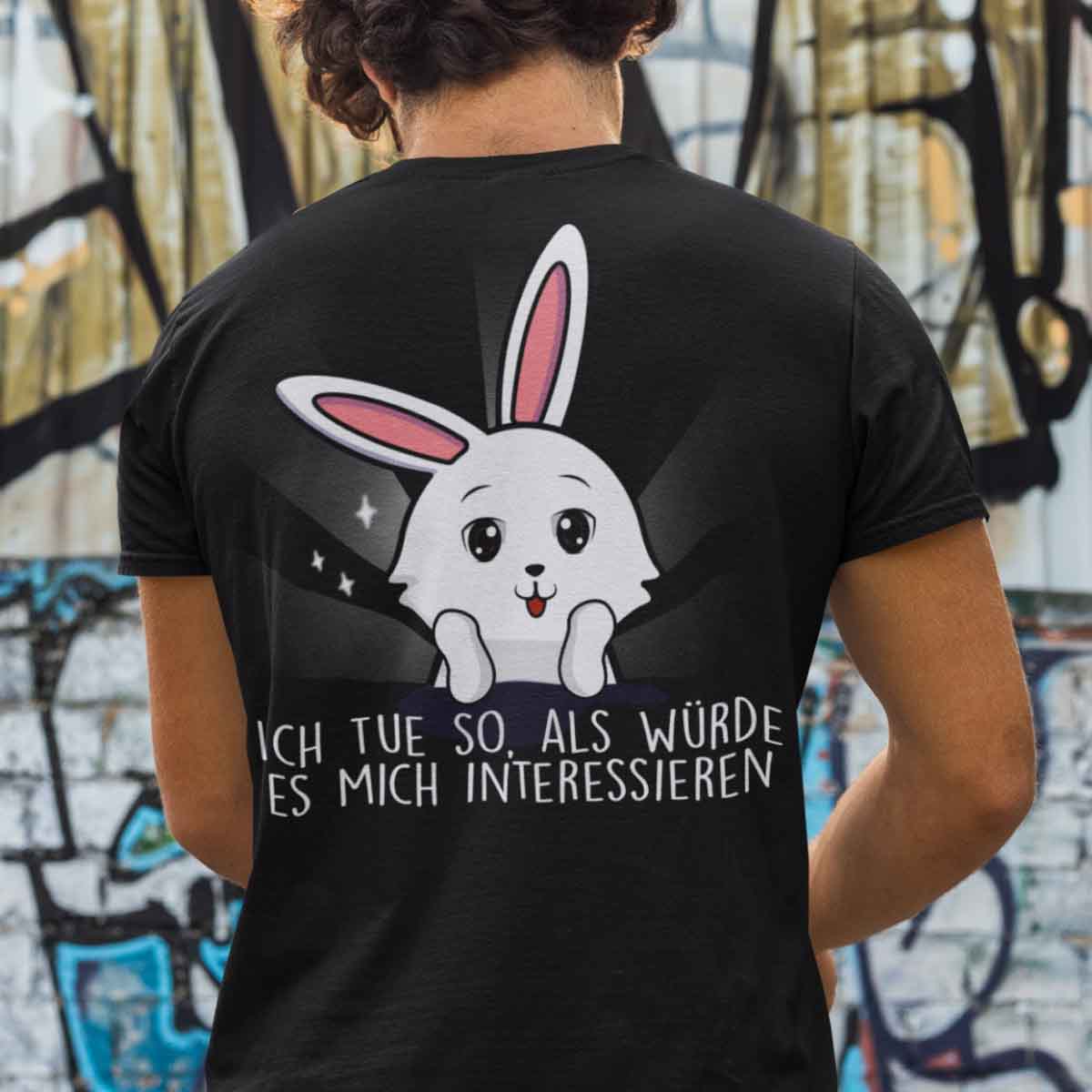 Interessieren Bunny - Shirt Unisex Rückendruck
