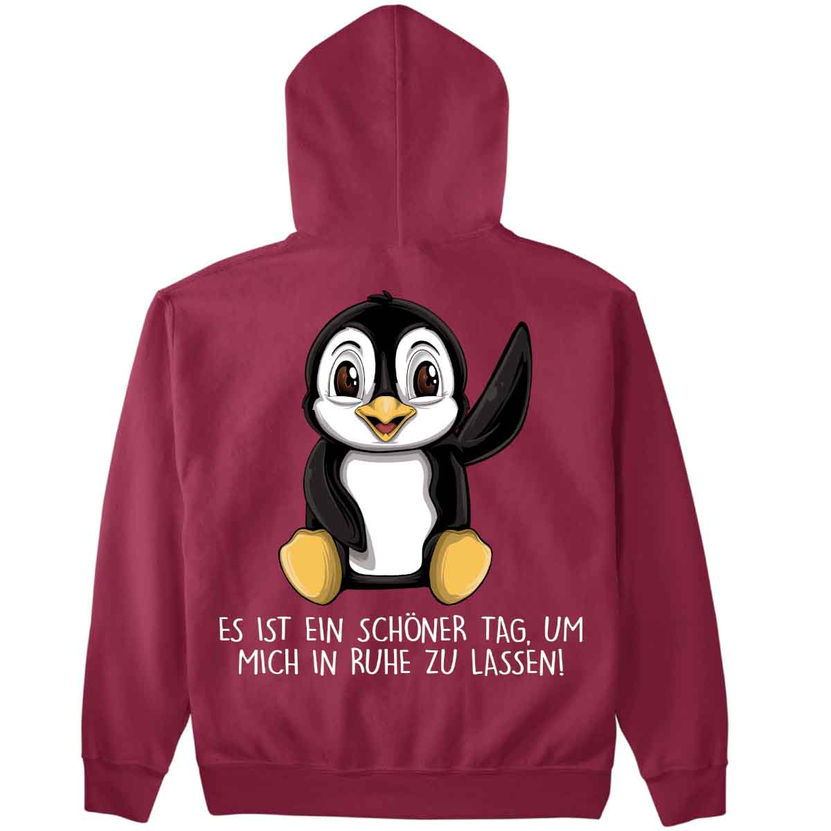 Ruhe Pinguin - Premium Hoodie Unisex Rückendruck