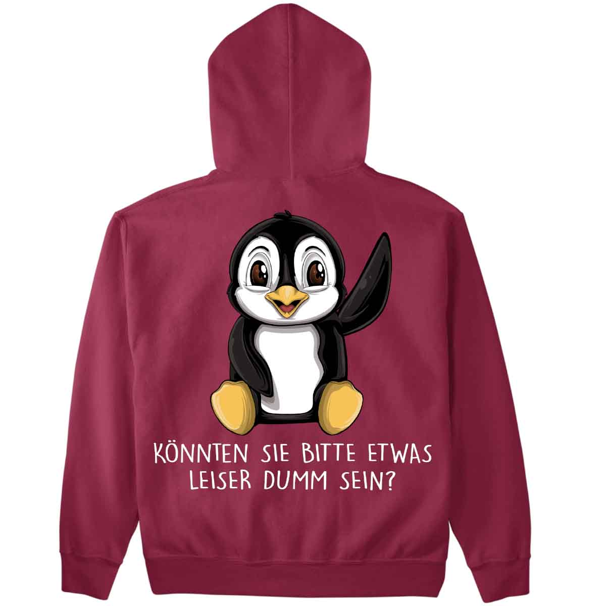 Leise Pinguin - Premium Hoodie Unisex Rückendruck