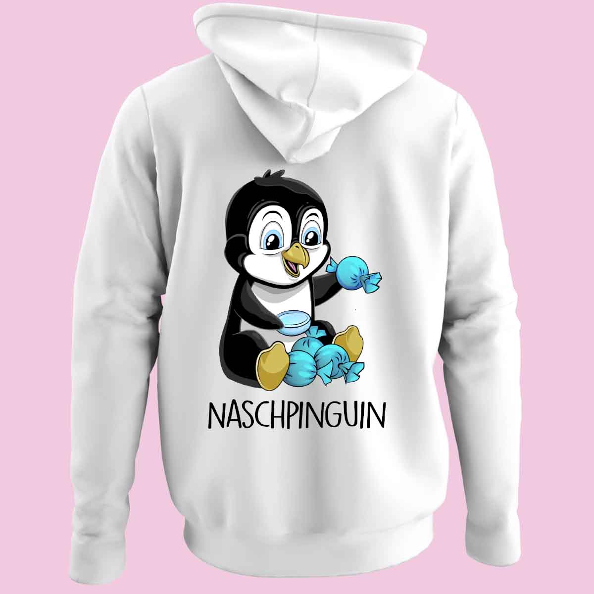 Nasch-Pinguin - Zip Hoodie Unisex Rückendruck