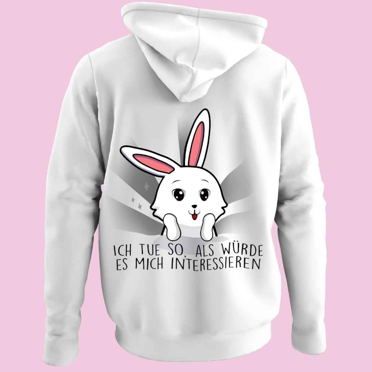 Interessieren Cute Bunny - Zip Hoodie Unisex Rückendruck