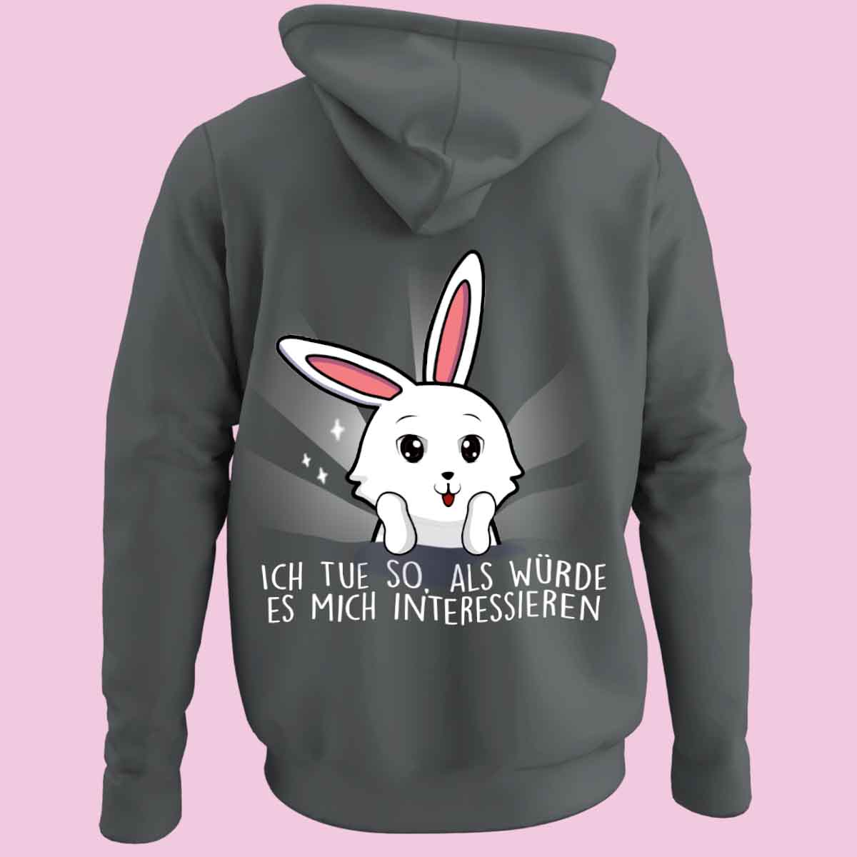 Interessieren Cute Bunny - Zip Hoodie Unisex Rückendruck