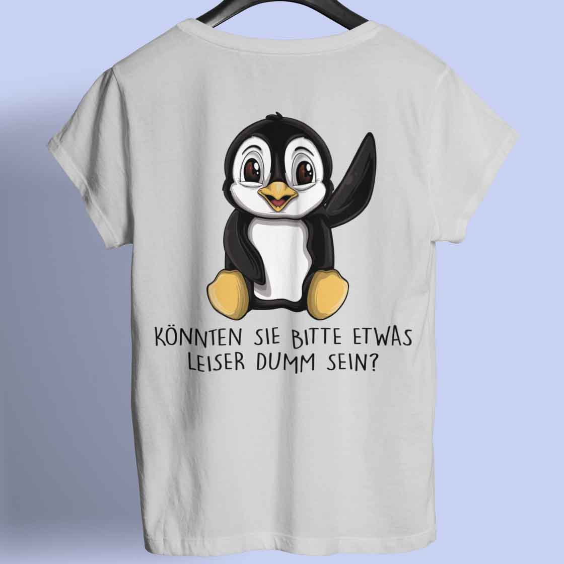 Leise Pinguin - Shirt Rückendruck