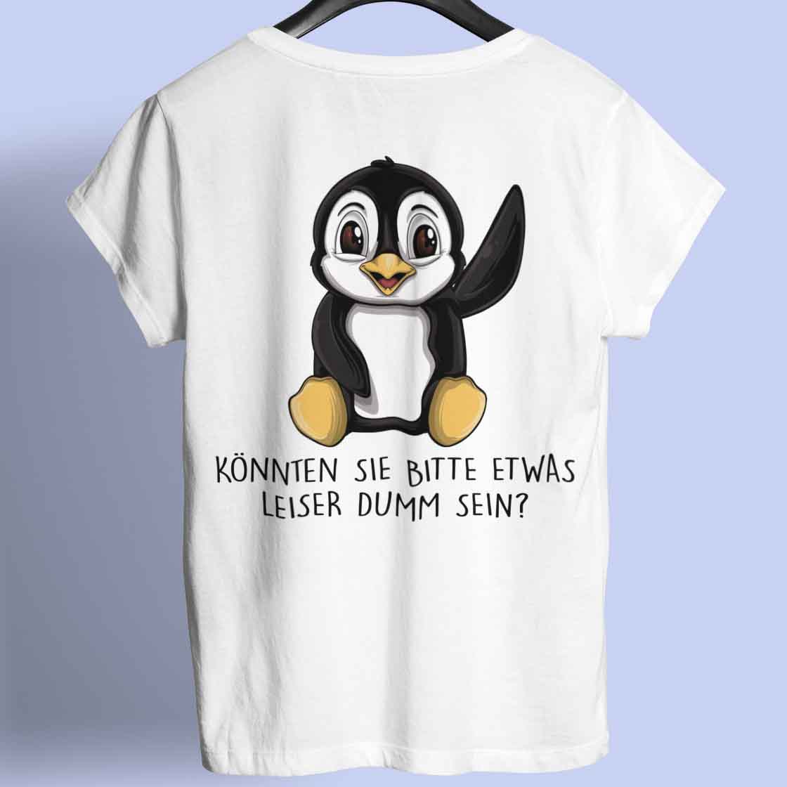 Leise Pinguin - Shirt Rückendruck