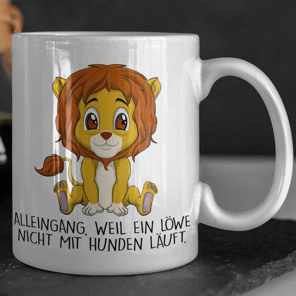 Alleingang Löwe - Tasse