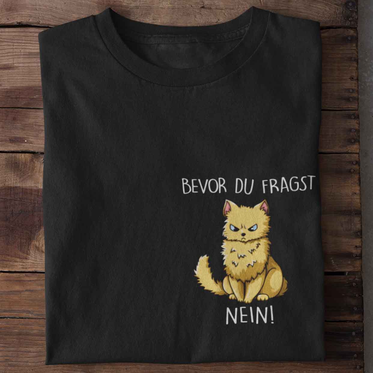 Fragen Katze Brust - Shirt Unisex