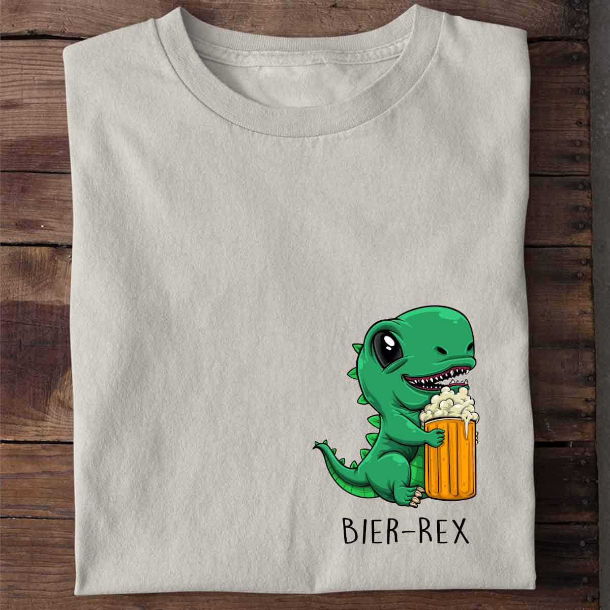 Bier-Rex Dino - Shirt Unisex Brust